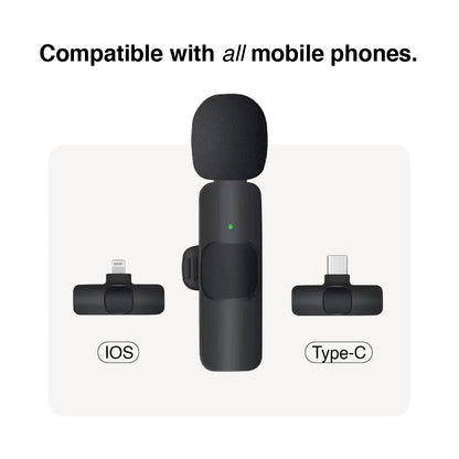 IOS (Apple) Wireless Clip-on Microphone