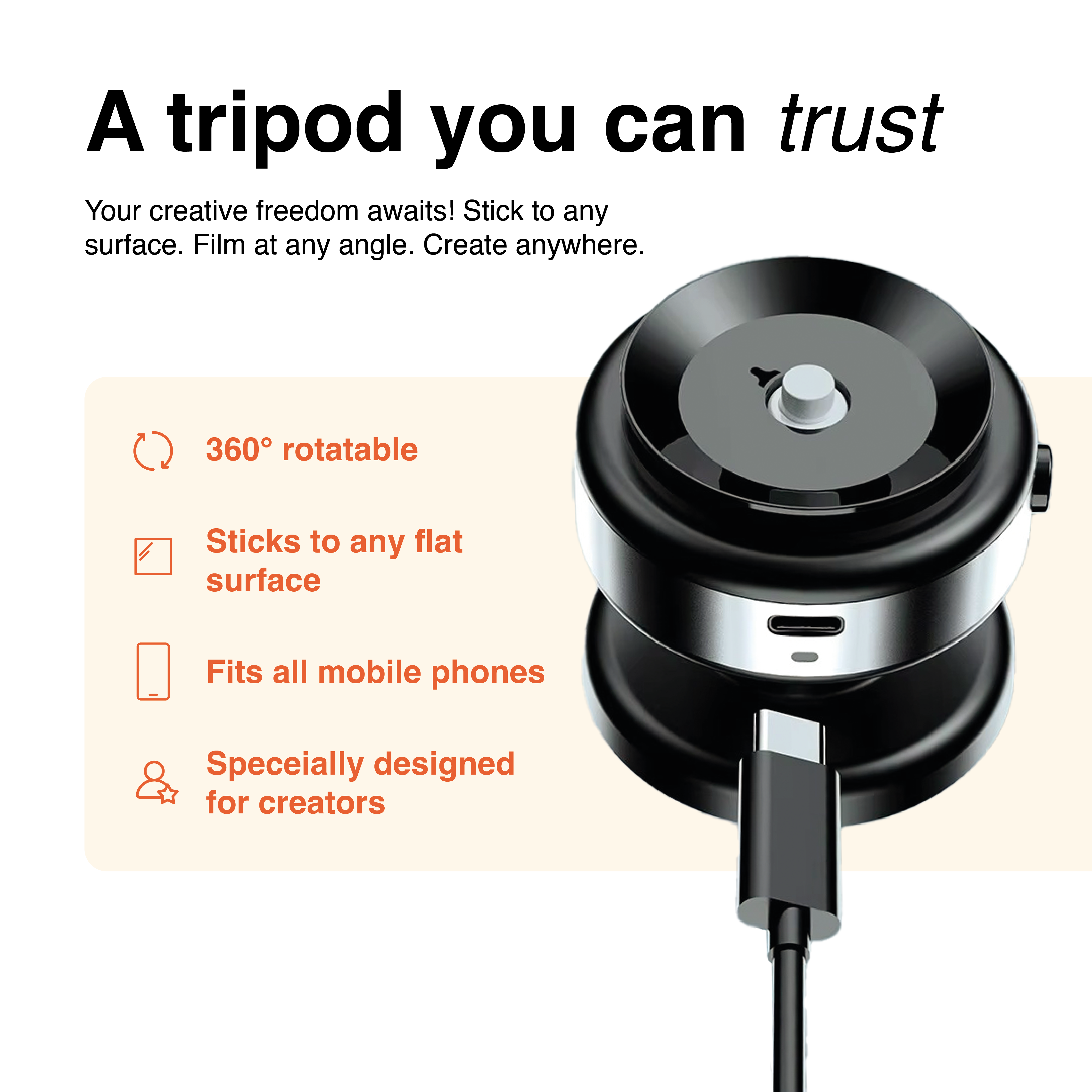 360° Suction Phone Tripod®
