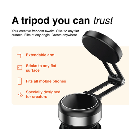 Extended Suction Phone Tripod®